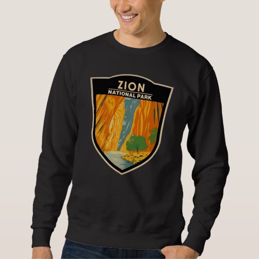 Zion Nationalpark Utah Die Pfeile Vintag Sweatshirt (Vorderseite)
