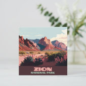 Zion Nationalpark Utah Gebirge Vintag (Stehend Vorderseite)