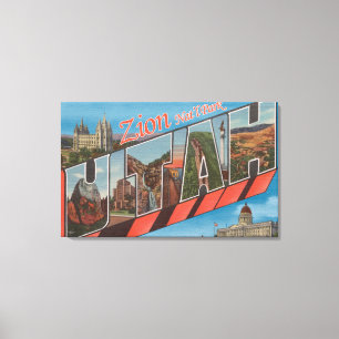 Zion Nationalpark, Utah - große Buchstabe-Szenen Leinwanddruck
