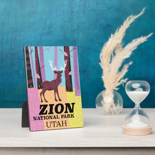 Zion Nationalpark Utah Reiseplakat. Fotoplatte (Seite)