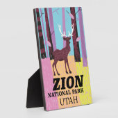 Zion Nationalpark Utah Reiseplakat. Fotoplatte (Seite)