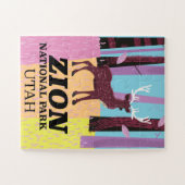 Zion Nationalpark Utah Reiseplakat. Puzzle (Horizontal)