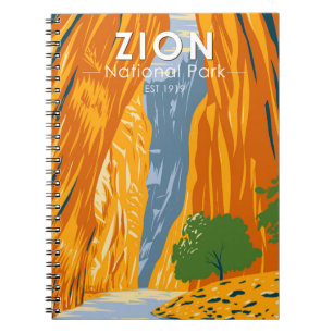 Zion Nationalpark Utah The Narrows Vintage Notizblock