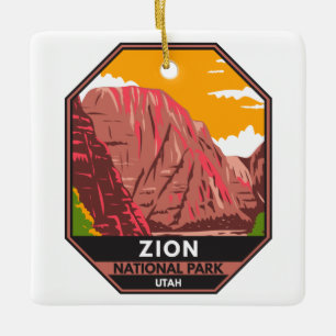 Zion Nationalpark Utah Vintage Keramikornament