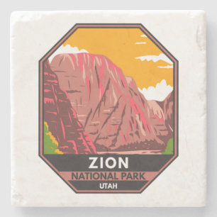Zion Nationalpark Utah Vintage Steinuntersetzer