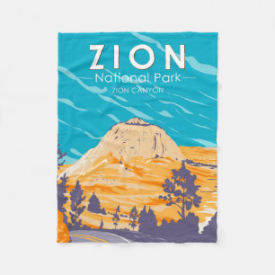 Zion Nationalpark Utah Zion Canyon Road Vintage Fleecedecke