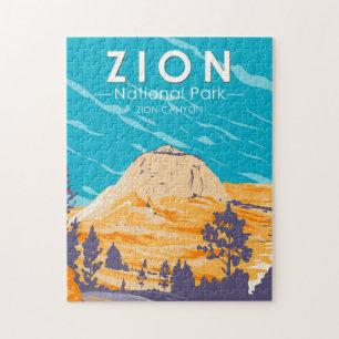 Zion Nationalpark Utah Zion Canyon Road Vintage Puzzle