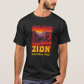 Zion Nationalpark Vintage Canyon Retro Rückblick T-Shirt