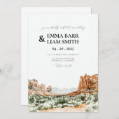ZION Nationalpark Vintage Hochzeit Einladung (Vorne/Hinten)