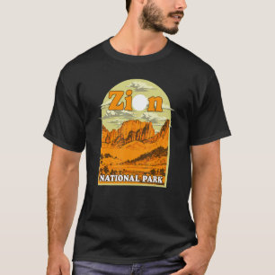 Zion Nationalpark Vintage Kunst Kunstvolles Andenk T-Shirt