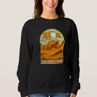 Zion-Nationalpark Vintage-Kunstwerk Künstlerisches Sweatshirt