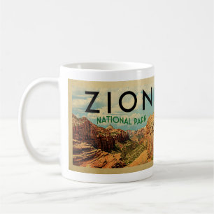 Zion Nationalpark-Vintage Reise Kaffeetasse