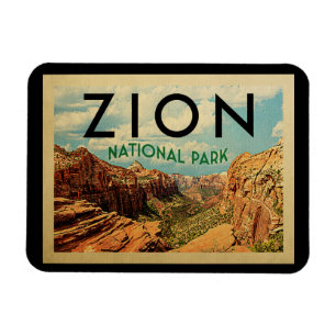 Zion Nationalpark-Vintage Reise Magnet