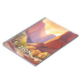 Zion-Nationalpark | Wasserfarbe für Reisen Notizblock (Linke Seite)