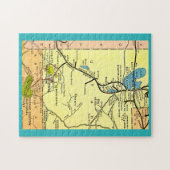 Zion Park Grand Canyon 11x14 Vintage Map Puzzle (Horizontal)