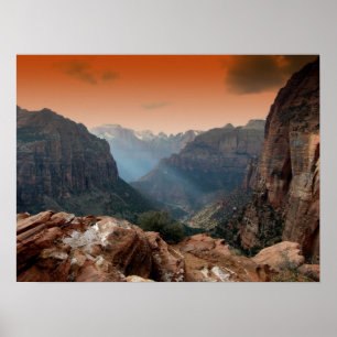 Zion Park, Utah phantastische Naturlandschaft Poster