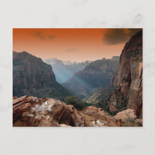 Zion Park, Utah phantastische Naturlandschaft Postkarte (Vorderseite)