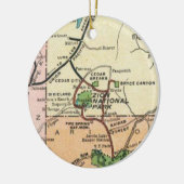 Zion Park Vintage Map  Keramik Ornament (Links)
