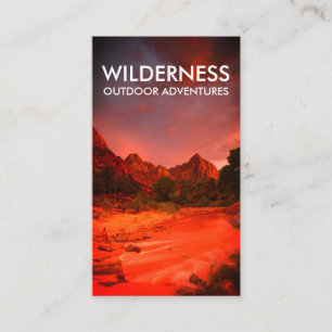 Zion Red Rock Cliffs Wilderness Adventure Guide Visitenkarte