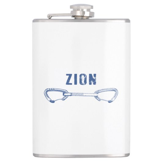 Zion Rock Climbing Quickdraw Flachmann (Vorderseite)