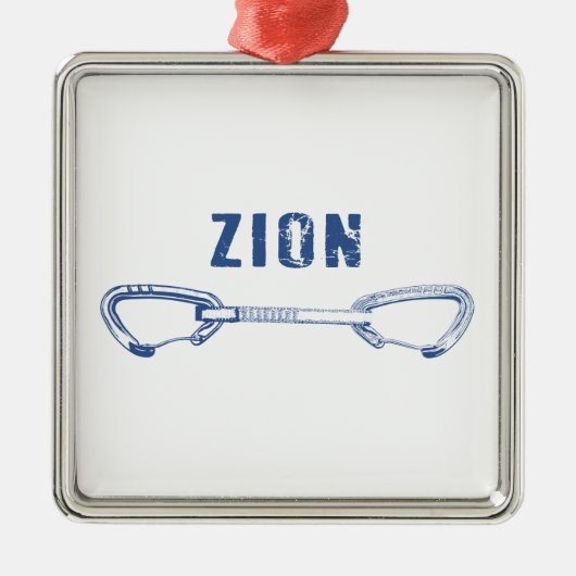 Zion Rock Climbing Quickziehen Ornament Aus Metall (Vorne)