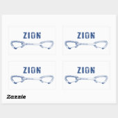 Zion Rock Climbing Quickziehen Rechteckiger Aufkleber (Blatt)