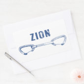 Zion Rock Climbing Quickziehen Rechteckiger Aufkleber (Umschlag)