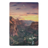 Zion Schlucht-Nationalpark Mini Klemmbrett (Rückseite)
