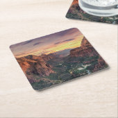 Zion Schlucht-Nationalpark Rechteckiger Pappuntersetzer (angewinkelt)