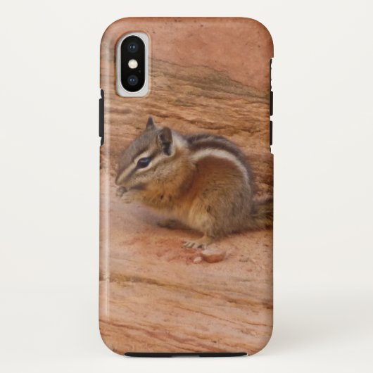 Zion-Streifenhörnchen auf roten Felsen Case-Mate iPhone Hülle (Rückseite)