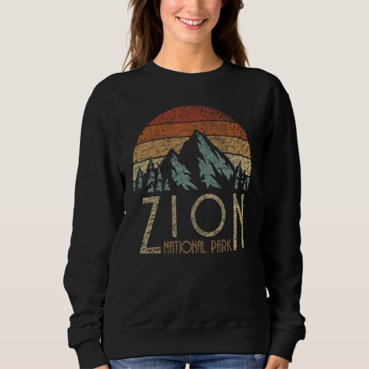 Zion Utah Beehive State National Parks Mighty 5 Re Sweatshirt (Vorderseite)