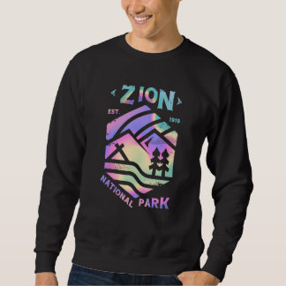 Zion Utah Beehive State National Parks Mighty 5 Te Sweatshirt
