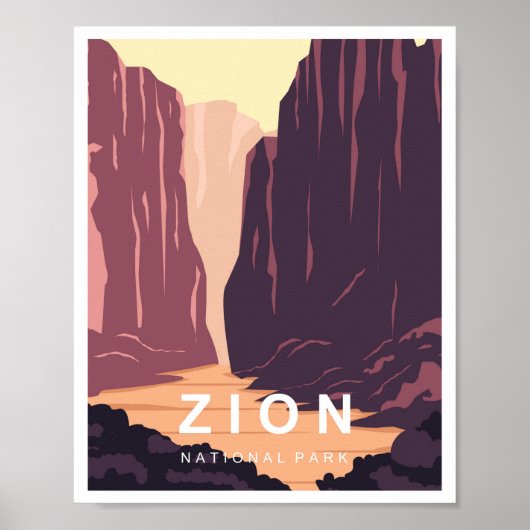 Zion Utah Nationalpark Poster (Vorne)