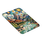 Zion Virgin River Patriarchs Van Gogh Colorful Magnet (Rechte Seite)