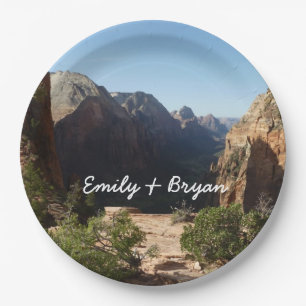 Zion vom Angels Landing Trail Zion National Park Pappteller