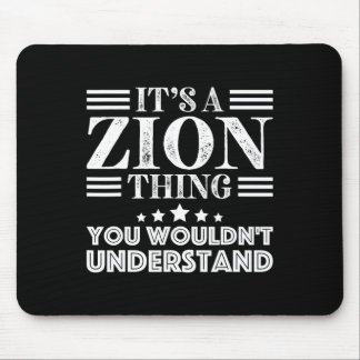 Zion Vorname Persönlicher Geburtstag Vatertag Männ Mousepad