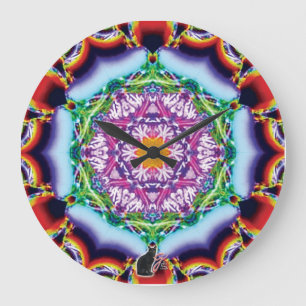 Zionesque Kaleidoscope Große Wanduhr