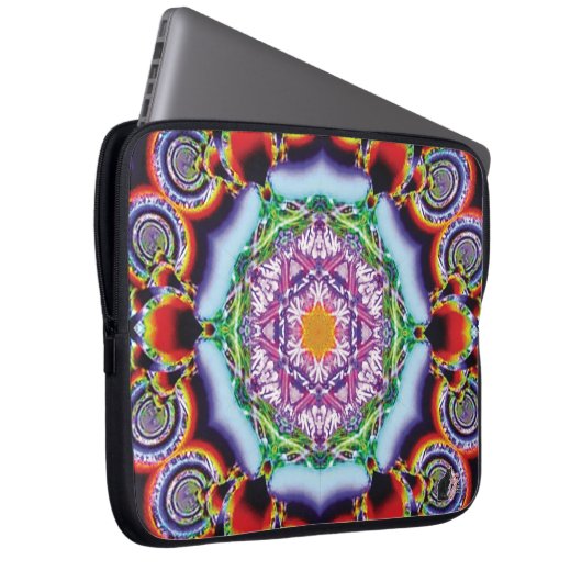Zionesque Kaleidoskop Laptopschutzhülle (Vorne Rechts)