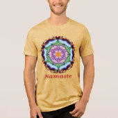 Zionesque Namaste Kaleidoscope T-shirt Tri-Blend Shirt (Vorderseite)
