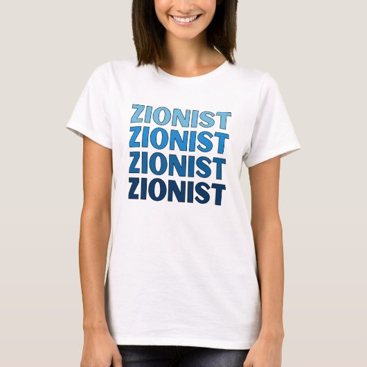 Zionist, Pro Israel, jüdischer Stolz, Israel unter T-Shirt (Vorderseite)