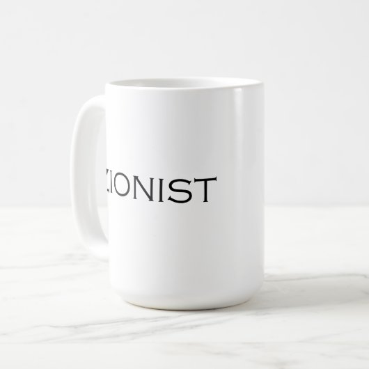 Zionist text design kaffeetasse (Vorderseite Links)
