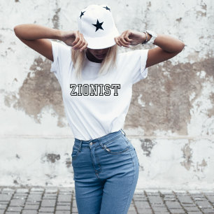 Zionist, Unterstützung für Israel, Simple Minimali T-Shirt