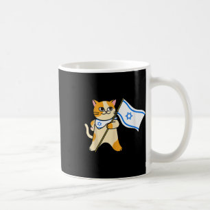 Zionistische Katze Israelische Flagge Pro-Israel j Kaffeetasse