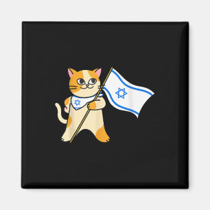 Zionistische Katze Israelische Flagge Pro-Israel j Magnet