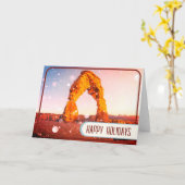 Zions National Delicate Arch Utah holiday card Karte (Gelbe Blume)
