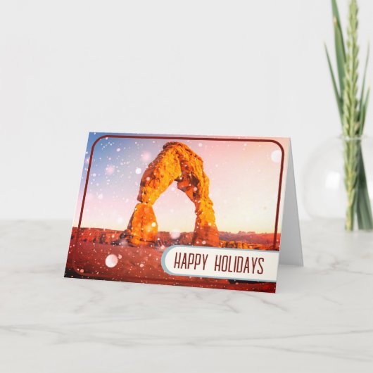 Zions National Delicate Arch Utah holiday card Karte (Vorderseite)