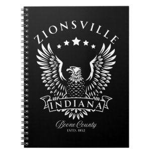 Zionsville Boone Landkreis Indiana Vintag Eagle Notizblock