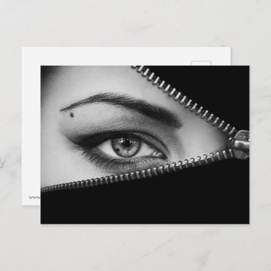 Zip-Auge Postkarte (Vorne/Hinten)