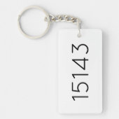 Zip-Code Neuer Zuhause Realtor-Geschenk Minimalist Schlüsselanhänger (Vorderseite)