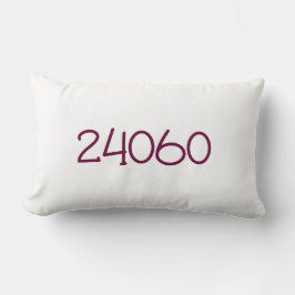 Zip Code Universität Maroon Burnt Orange zwei Seit Lendenkissen